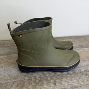 Bogs Boots Mens Size 10 Green CRUSER WD Waterproof Ankle Rain Rubber Boots